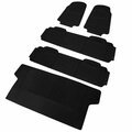 Overtime PVC 3D Floor Mat Black 4 Pieces Plus Trunk Piece for All 6 x 13 x 45 in. OV2486834